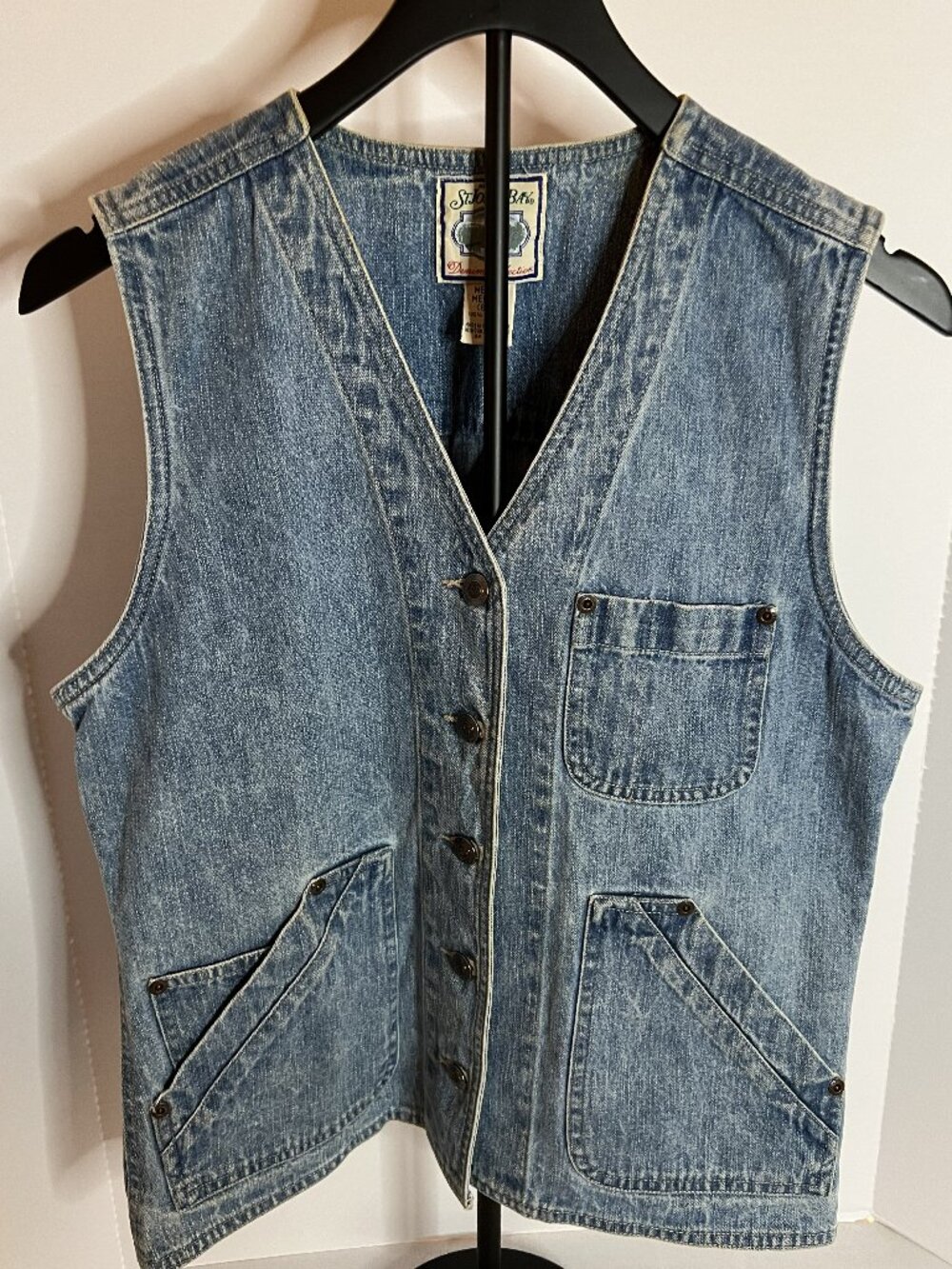 Vintage St John's Bay Denim Vest 90's Size Women's Medium